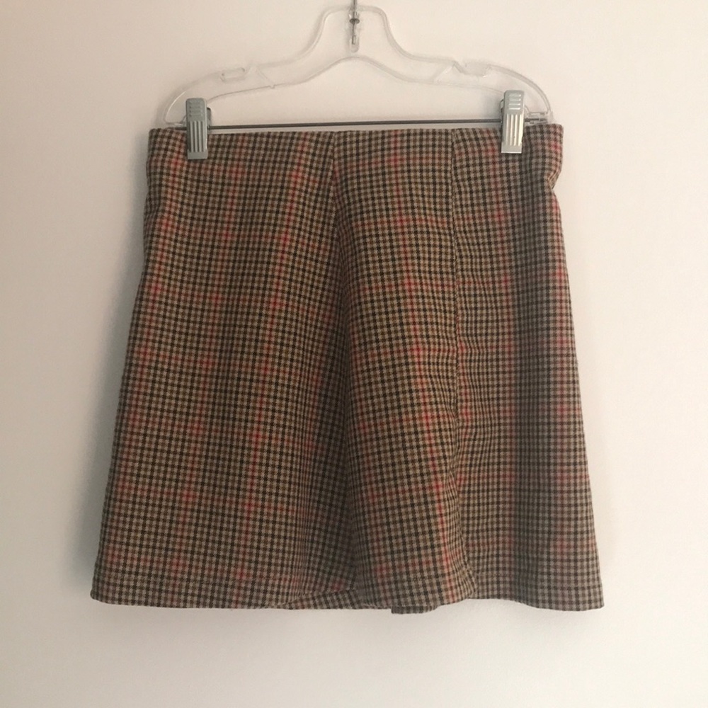 John Galt Plaid mini skirt
